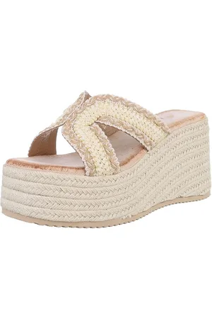 Ital-Design Stilvolle Wedge-Sandalen in Beige für Damen im Sommer Plateausandaletten (89372510) Keilabsatz/Wedge Keilsandaletten in Beige - Verkäufer:
