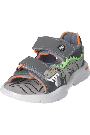 Ricosta Raptor WMS: mittel Sandale, Sandale mit Klett, Dino-Print, Größenschablone zum Download
