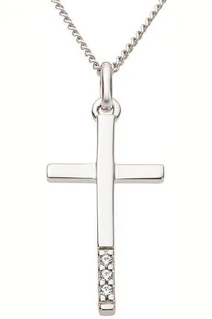 Firetti Kreuzanhänger Schmuck Geschenk Gold 333 Halsschmuck Anhänger für Halskette Kreuz, mit Brillanten