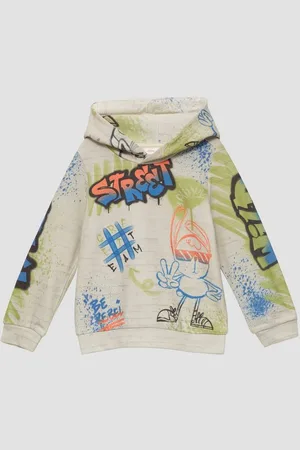 QS by s.Oliver Sweatshirt Gemustertes Sweatshirt mit Kapuze - Verkäufer: