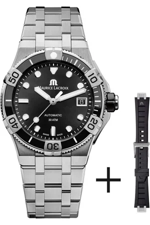 Maurice Lacroix Automatikuhr Aikon Automatik Venturer, AI6057-SSL2F-330-A, (Set, 2-tlg., mit Wechselband aus Kautschuk), Armbanduhr, Herrenuhr, Swiss Made