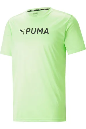 PUMA Kurzarmshirt Fit Logo Tee - CF Gra FIZZY LIME - Verkäufer: Sport Seeger