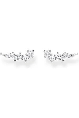 Thomas Sabo Paar Ohrstecker Ear climber weiße Steine, H2157-051-14, H2157-414-14, mit Zirkonia (synth)