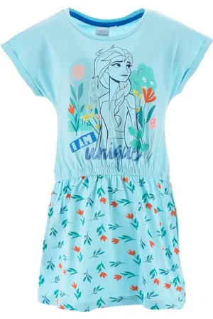 Disney Sommerkleid Die Eiskönigin Elsa Kinder Mädchen Sommer Kleid Gr. 98 bis 128, 100% Baumwolle - Verkäufer: WS-Trend