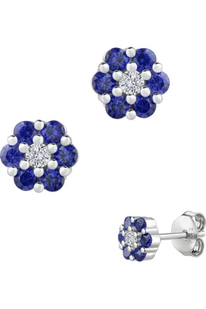 Firetti Paar Ohrstecker Schmuck Geschenk Silber 925 Ohrschmuck Ohrringe Blume, Made in Germany - mit Zirkonia (synth)