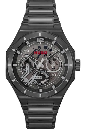 HUGO BOSS Multifunktionsuhr #GRAIL SKELETON 1530379, Armbanduhr, Quarzuhr, Herrenuhr, Datum, Edelstahlarmband