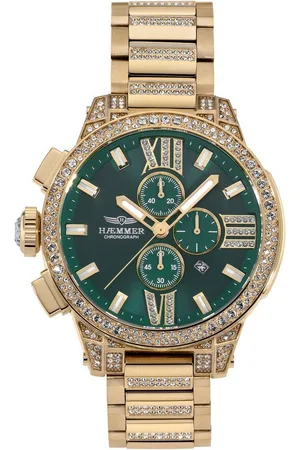 Hämmer Chronograph EMINENT KESSY, EB-003, Quarzuhr, Damenuhr, Datum, Stoppfunktion, Saphirglas Edelstahlarmband