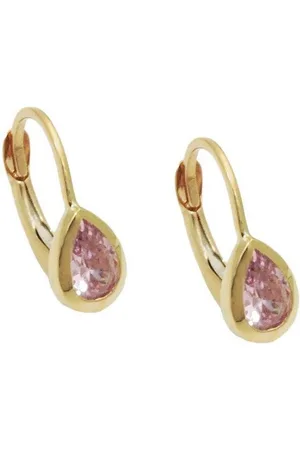 GALLAY Paar Ohrhänger Ohrringe 14x5mm Tropfen Zirkonia pink 9Kt GOLD (1-tlg) - Verkäufer: Cats Collection