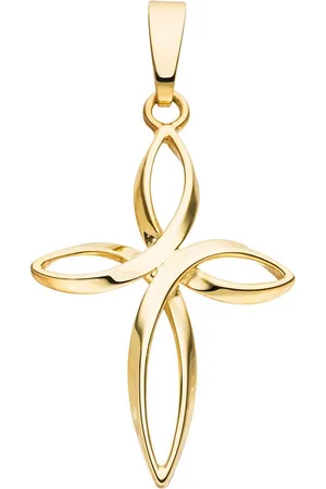 Jobo Kettenanhänger Anhänger geschwungenes Kreuz, 375 Gold