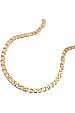 GALLAY Goldkette Kette 2mm Weitpanzer flach 14Kt GOLD 45cm (1-tlg) - Verkäufer: Cats Collection
