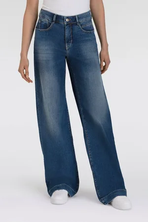Mac Weite Jeans RICH PALAZZO im Five-Pocket Style