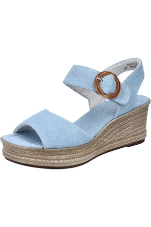 Rieker Keilsandalette Sommerschuh, Plateausandale, Urlaubschuh mit Klettverschluss
