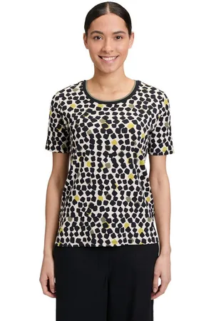 Betty Barclay Kurzarmshirt Basic Shirt mit Print (1-tlg) Rippbündchen