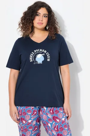 Ulla Popken T-Shirt T-Shirt Muschel Classic V-Ausschnitt Halbarm - Verkäufer: Popken Fashion Group