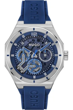 HUGO BOSS Multifunktionsuhr #GRAIL SKELETON 1530375, Armbanduhr, Quarzuhr, Herrenuhr, Datum, Silikonarmband