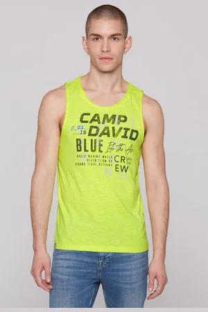 Camp David Tanktop mit offenen Kanten an den Ausschnitten