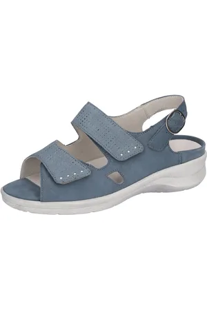 Waldläufer MERLE Sandale, Komfortschuh mit Klettverschlüsse und Druckknopf, M-Weite