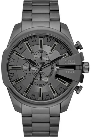 Diesel Chronograph MEGA CHIEF SLIM DZ4676, Quarzuhr, Armbanduhr, Herrenuhr, Edelstahlarmband, Stoppfunktion, Tag