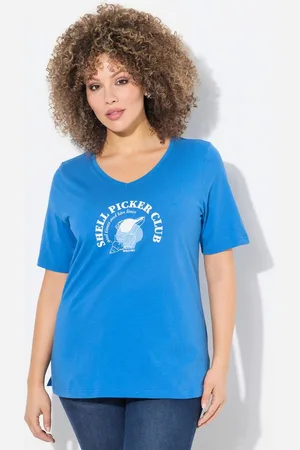 Ulla Popken T-Shirt T-Shirt Muschel Classic V-Ausschnitt Halbarm - Verkäufer: Popken Fashion Group