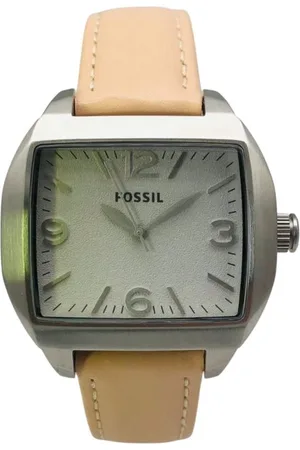 Fossil Quarzuhr Edelstahl Lederband Silber Creme - C181001-7 - Verkäufer: Gigandet