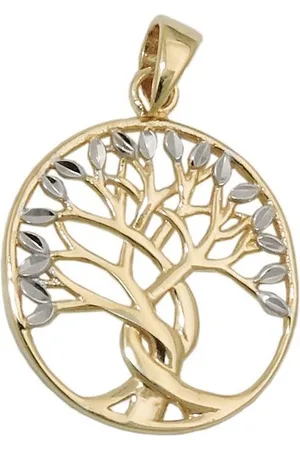 GALLAY Kettenanhänger Anhänger 17x16mm Baum des Lebens bicolor 9Kt GOLD (1-tlg) - Verkäufer: Cats Collection
