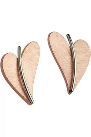 ERNSTES Paar Ohrstecker Ohrringe Herzen Edelstahl rosé beschichtet E246 - Verkäufer: Schmuck-Uhren-Trends