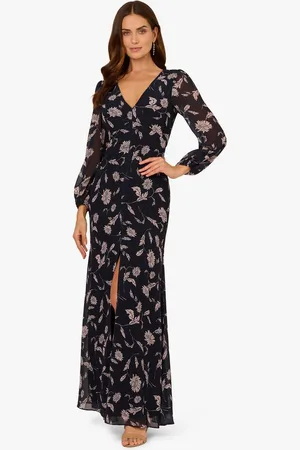 Adrianna Papell Maxikleid Print Chiffon Long Dress Abend, Anlass, Hochzeit, Party - Verkäufer: GoJungo GmbH