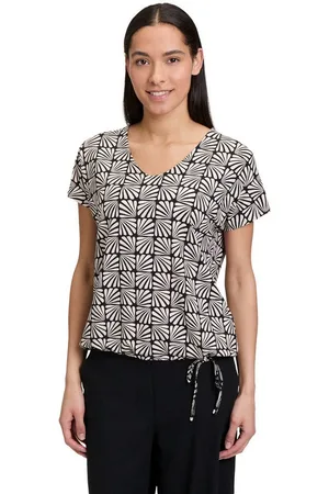 Betty Barclay Kurzarmshirt Printshirt mit Tunnelzug (1-tlg) Form