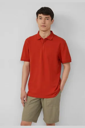 QS by s.Oliver Kurzarmshirt Poloshirt aus Baumwollpiqué Logo - Verkäufer: