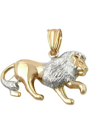 GALLAY Sternzeichenanhänger Anhänger 23x15mm Löwe bicolor rhodiniert 9Kt GOLD (1-tlg) - Verkäufer: Cats Collection