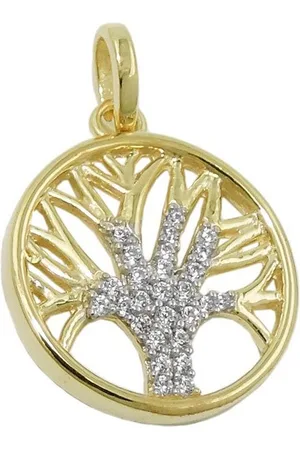 GALLAY Kettenanhänger 15mm Baum des Lebens mit Zirkonias 9Kt GOLD (1-tlg) - Verkäufer: Cats Collection