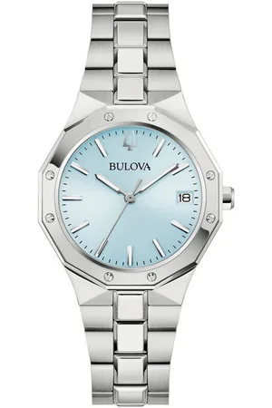 BULOVA Quarzuhr 96M169, Armbanduhr, Damenuhr, Edelstahlarmband, analog, Tag