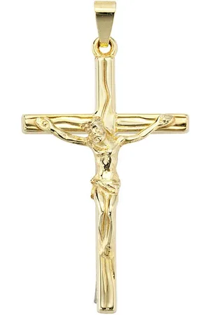Jobo Kreuzanhänger Anhänger Kreuz Kruzifix, 585 Gold