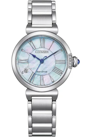 Citizen Solaruhr EM1060-87N, Armbanduhr, Damenuhr, Edelstahlarmband, Saphirglas