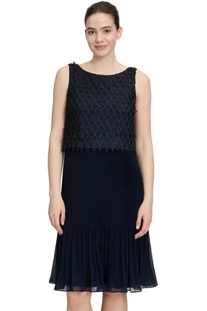 Vera Mont Cocktailkleid Cocktailkleid mit Plissee Fransen