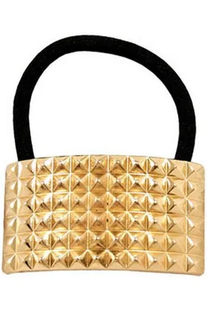Karma Haargummi vers. Modelle Schwarz Gold Metall Damen Haarzopf Haarschmuck modern, Damenhaarschmuck, Damenhaargummi Damenhaarzopf - Verkäufer: Sanixa