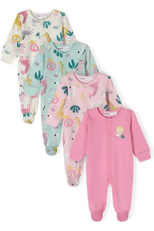 Minoti Schlafoverall Schlafanzüge mit Print, 4-er Pack (0-24m) - Verkäufer: