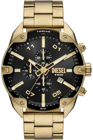 Diesel Chronograph SPIKED DZ4678, Quarzuhr, Armbanduhr, Herrenuhr, Edelstahlarmband, Stoppfunktion, Tag