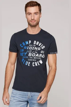 Camp David Rundhalsshirt aus Baumwolle