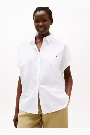 Tommy Hilfiger Kurzarmbluse CRV POPLIN SLEEVELESS RLXD SHIRT