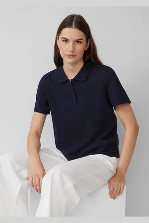 QS by s.Oliver Poloshirt Verkürztes Poloshirt aus Baumwollpiqué - Verkäufer: