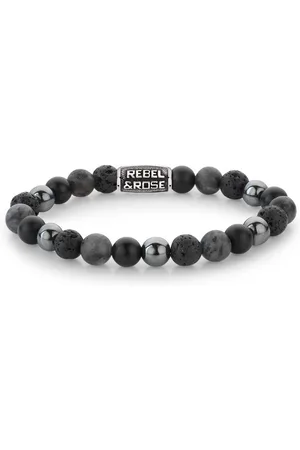 Rebel & Rose Edelstahlarmband Grey Rocks Vintage 8 mm - Verkäufer: uhrcenter