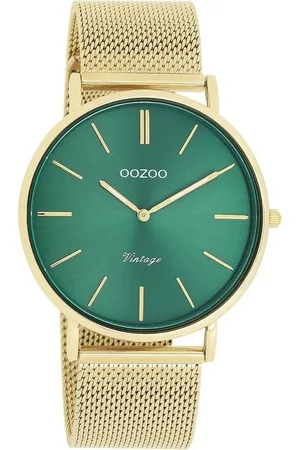 Oozoo Quarzuhr Damen Armbanduhr Vintage Series, (Analoguhr), Damenuhr rund, groß (ca. 40mm) Metall, Mesharmband, Casual-Style - Verkäufer: Fit4Style Silberschmuck - IMPPAC