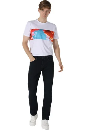 Colins Stretch-Jeans Karl Straight Cut Low Waist Straight Leg Blaue Herren Jeans Hose - Verkäufer: MegaMerchant