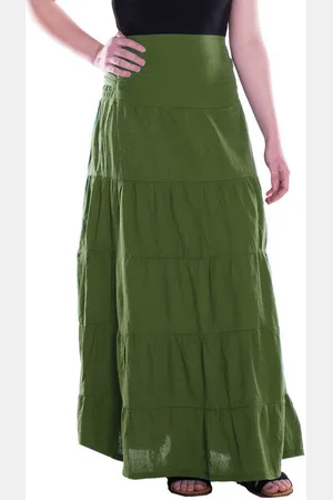 Vishes Maxirock Damen Maxi-Rock Baumwolle Vintage, Retro elastischer Bund mit Kordel-Z Alternative Bekleidung, Ethno, Hippie, Retro Style - Verkäufer: - Alternative Bekleidung