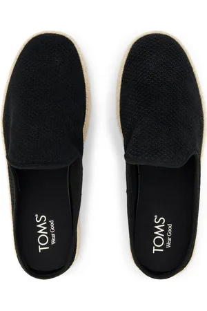 TOMS SANTIAGO MULE Espadrille Black Diamond Perforated Suede - Verkäufer: Shoedeal Jana Sievers e.K.