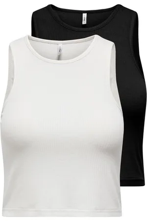 ONLY Crop-Top ONLBELIA S/L CROP TOP CS JRS 2PACK (Packung, 2-tlg)