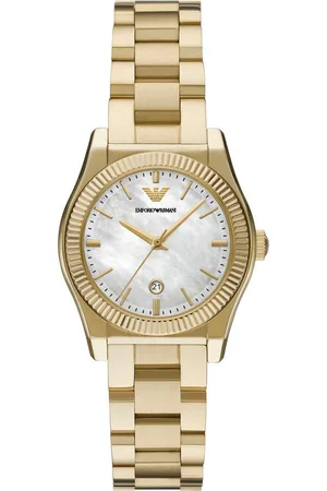 Emporio Armani Quarzuhr AR11657, Armbanduhr, Damenuhr, Edelstahlarmband, analog, Tag