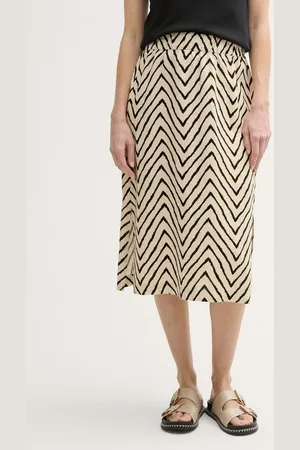 TOM TAILOR Sommerrock High Waist Midi-Rock mit Leinenanteil - Verkäufer: