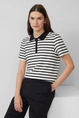 QS by s.Oliver Poloshirt Verkürztes Poloshirt aus Baumwollpiqué - Verkäufer: